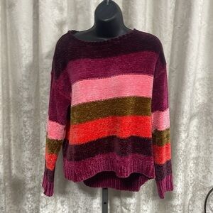 Maurices Women's Striped Sweater - Red, Pink, Brown